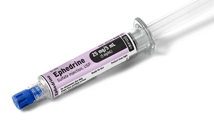 Ephedrine Sulfate Injection, USP, 25 mg per 5 mL